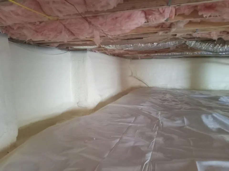 Crawl space encapsulation with closed-cell spray foam for Roof Maintenance in Logan